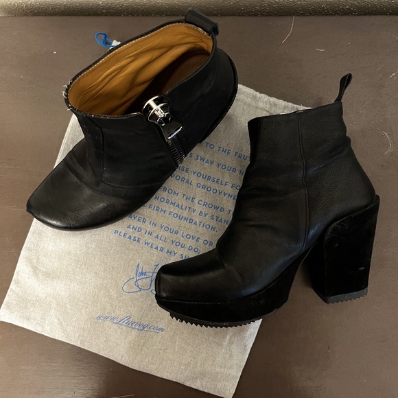 John Fluevog Shoes - JOHN FLUEVOG Prepare 2.0 Tinder Leather Platform Boots 10 Discontinued Style